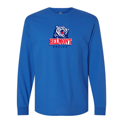 Men's Belmont Bruins  Gildan Heavy Cotton Long Sleeve T-Shirt