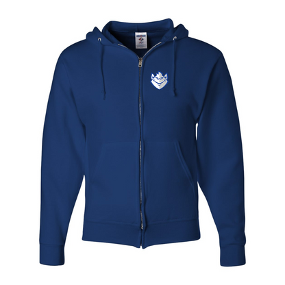 Men's Saint Louis Billikens Logo JERZEES NuBlend Full-Zip Hooded Sweatshirt