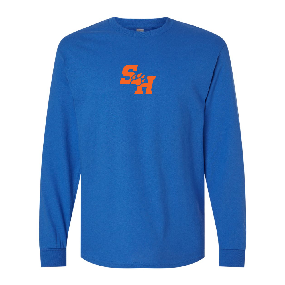 Men's Sam Houston State Bearkats Logo Gildan Heavy Cotton Long Sleeve T-Shirt