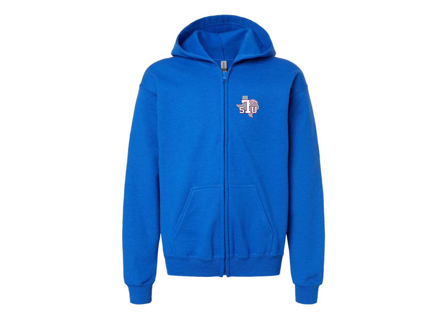 Gildan Heavy Blend Youth Texas Southern Tigers Full Zip Hooded Sweatshirt