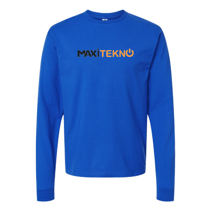Men's Maxitekno Logo Cotton Long Sleeve T-Shirt