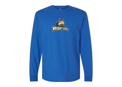 Men's Wright State Raiders Gildan Heavy Cotton Long Sleeve T-Shirt