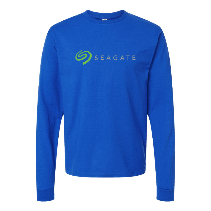 Men's Seagate Logo  Cotton Long Sleeve T-Shirt