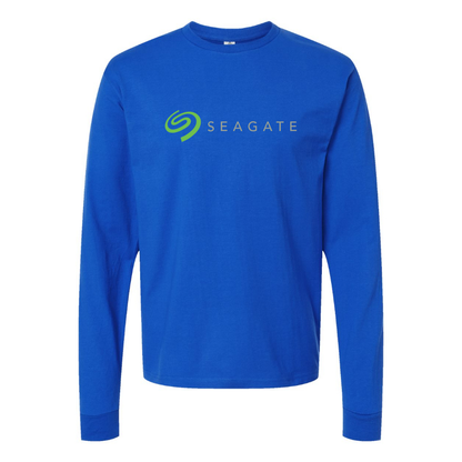Men's Seagate Logo  Cotton Long Sleeve T-Shirt