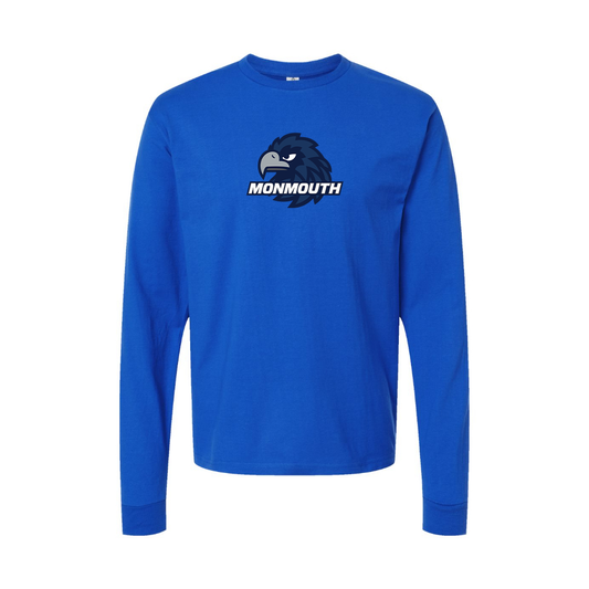 Youth Monmouth Hawks Logo Cotton Long Sleeve T-Shirt
