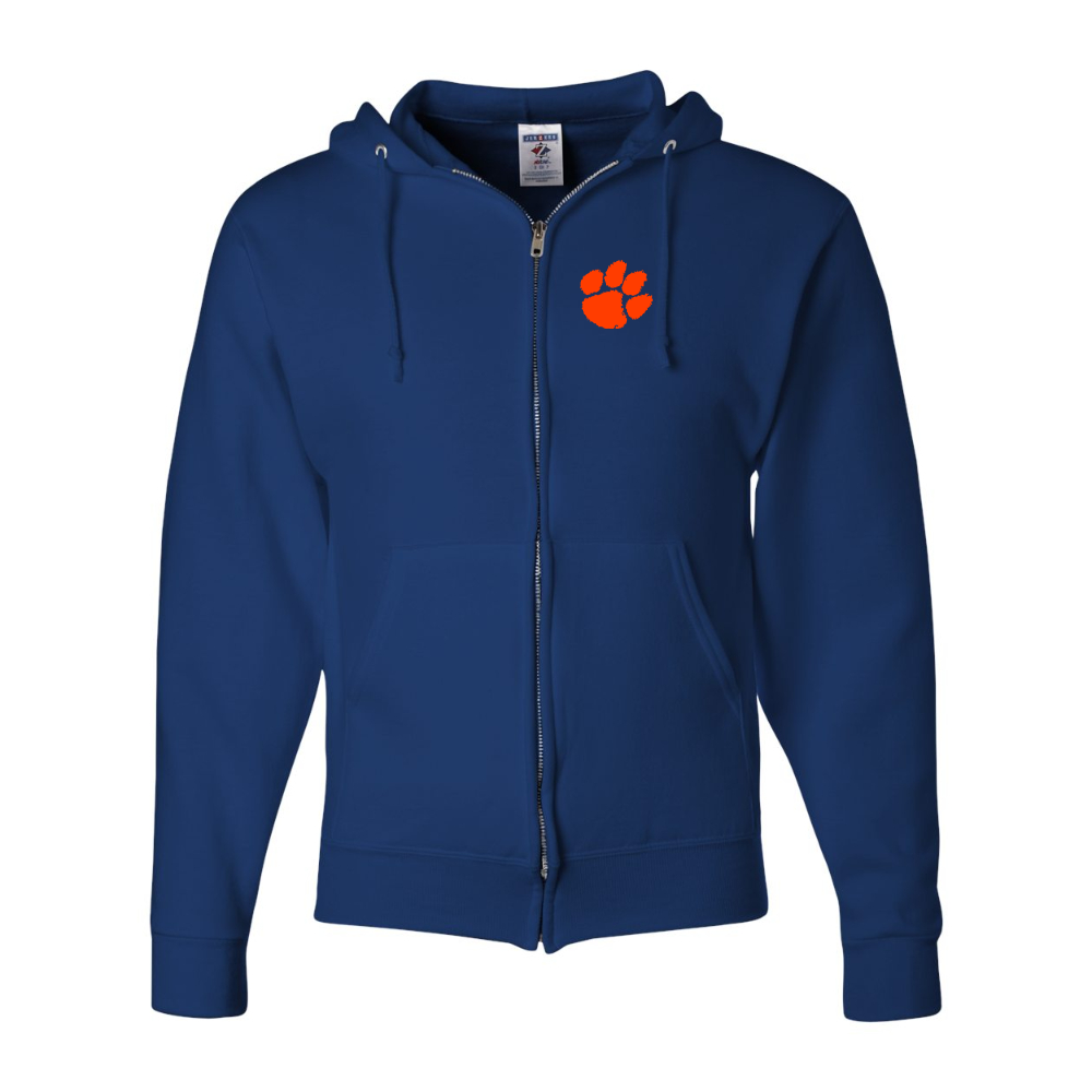 Men's Clemson Tigers JERZEES NuBlend Full-Zip Hooded Sweatshirt