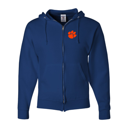 Men's Clemson Tigers JERZEES NuBlend Full-Zip Hooded Sweatshirt