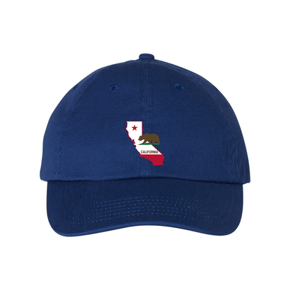 California Bear Map Valucap Adult Bio-Washed Classic Dad Hat