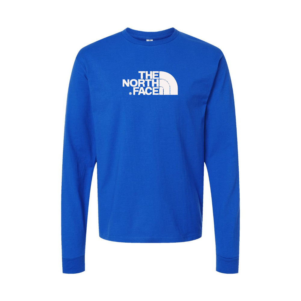 Men's The North Face Black Logo white Long Sleeve T-Shirt