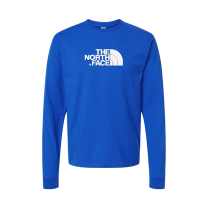 Men's The North Face Black Logo white Long Sleeve T-Shirt