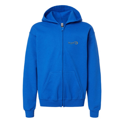 Gildan Heavy Blend Youth Runescape Logo Full Zip Hooded Sweatshirt