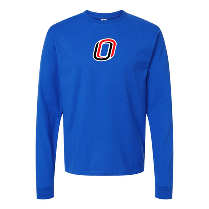 Men's Nebraska Omaha Mavericks Logo  Cotton Long Sleeve T-Shirt