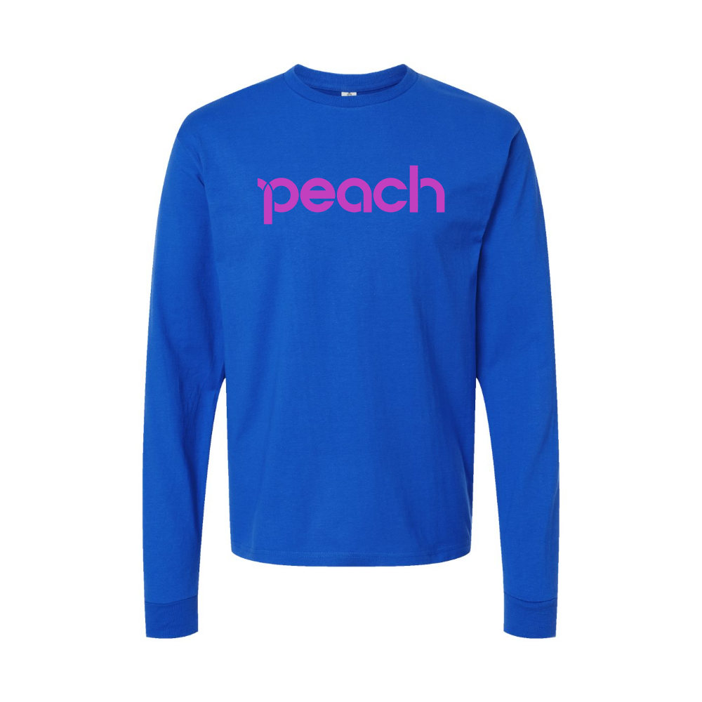 Youth Peach Aviation Logo Cotton Long Sleeve T-Shirt