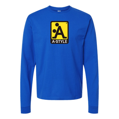Men's A Style Logo Cotton Long Sleeve T-Shirt