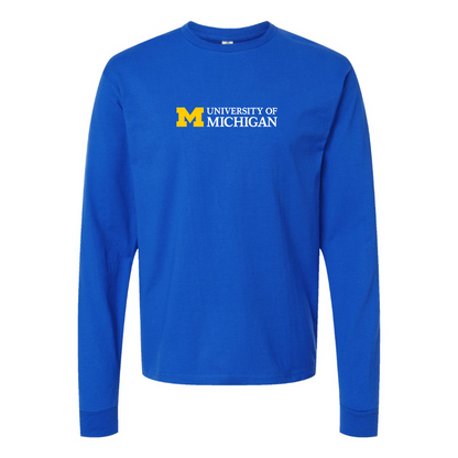 Youth University of Michigan Logo Cotton Long Sleeve T-Shirt