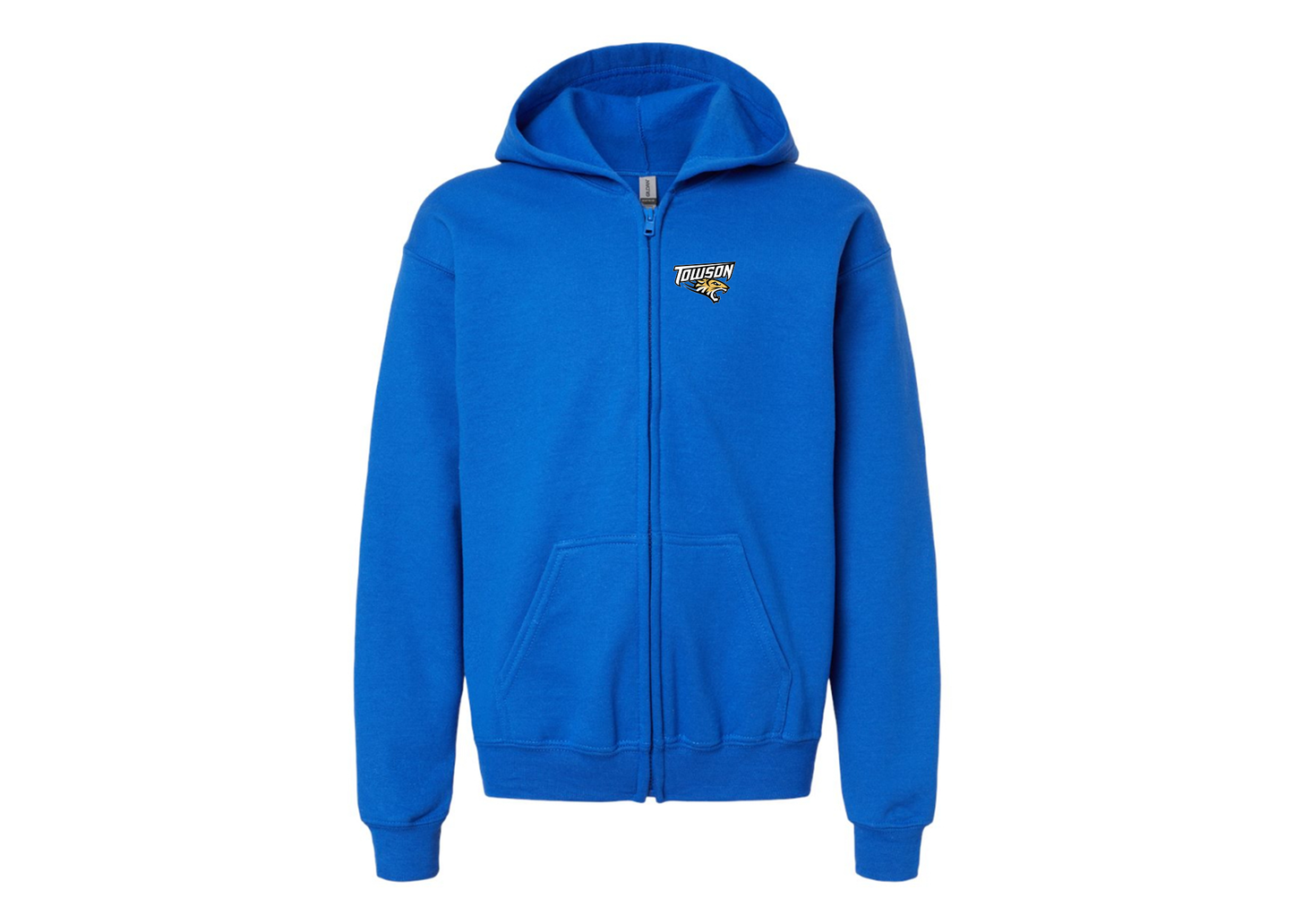 Gildan Heavy Blend Youth Towson Tigers Full Zip Hooded Sweatshirt