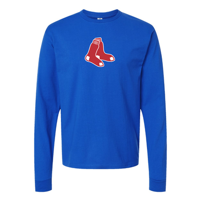 Youth Boston Red Sox Logo Cotton Long Sleeve T-Shirt