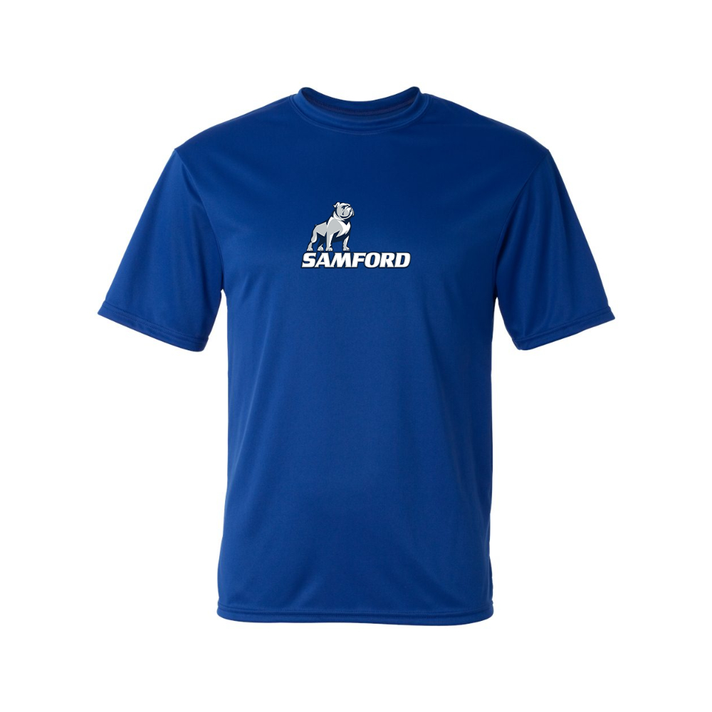 Men's Samford Bulldogs Logo Polyester T-Shirt
