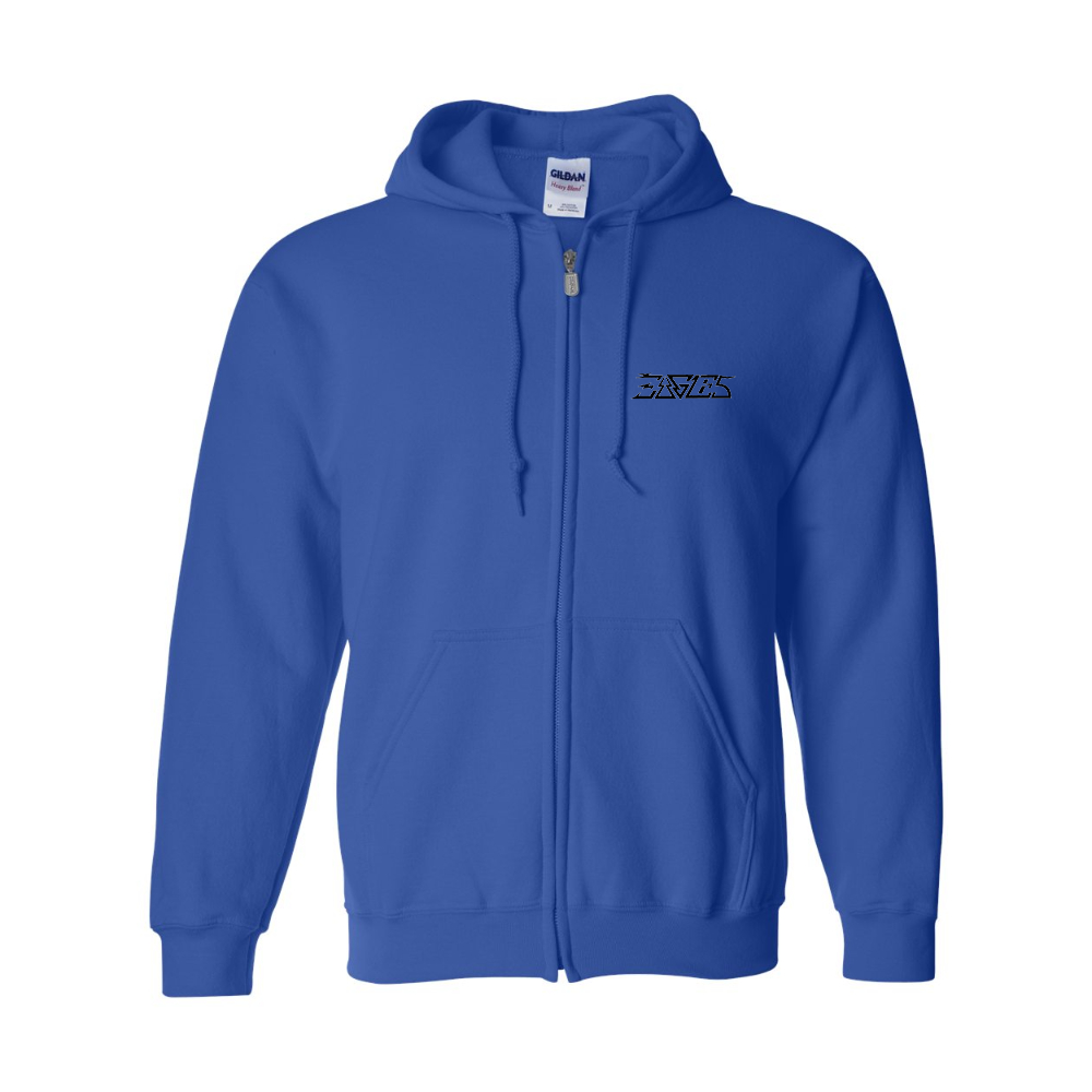 Men's Eagles Gildan  Heavy Blend Full Zip Hooded Sweatshirt