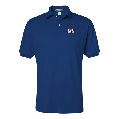 Men's Saint Francis Red Flash Logo JERZEES  SpotShield polo