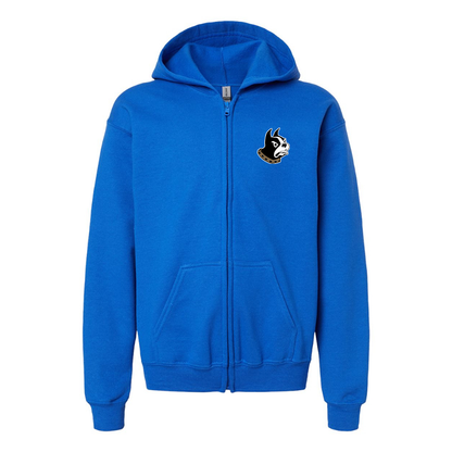 Gildan Heavy Blend Youth Wofford Terriers Full Zip Hooded Sweatshirt