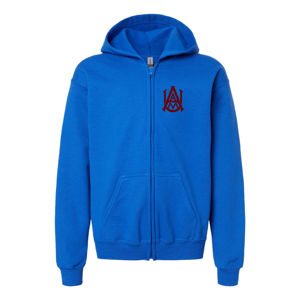 Gildan Heavy Blend Youth Alabama AM Bulldogs   Full Zip Hooded Sweatshirt