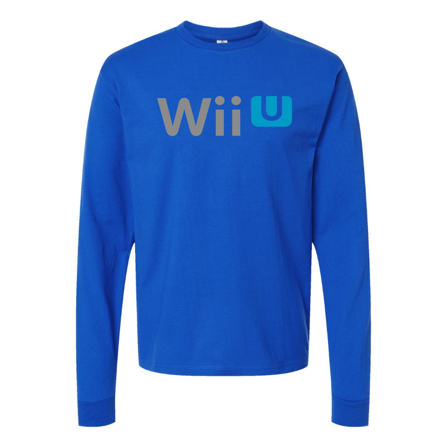 Men's Wii-U Logo Cotton Long Sleeve T-Shirt