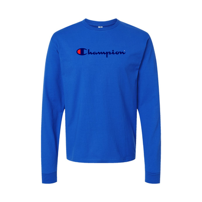 Men's Champion Logo Long Sleeve T-Shirt