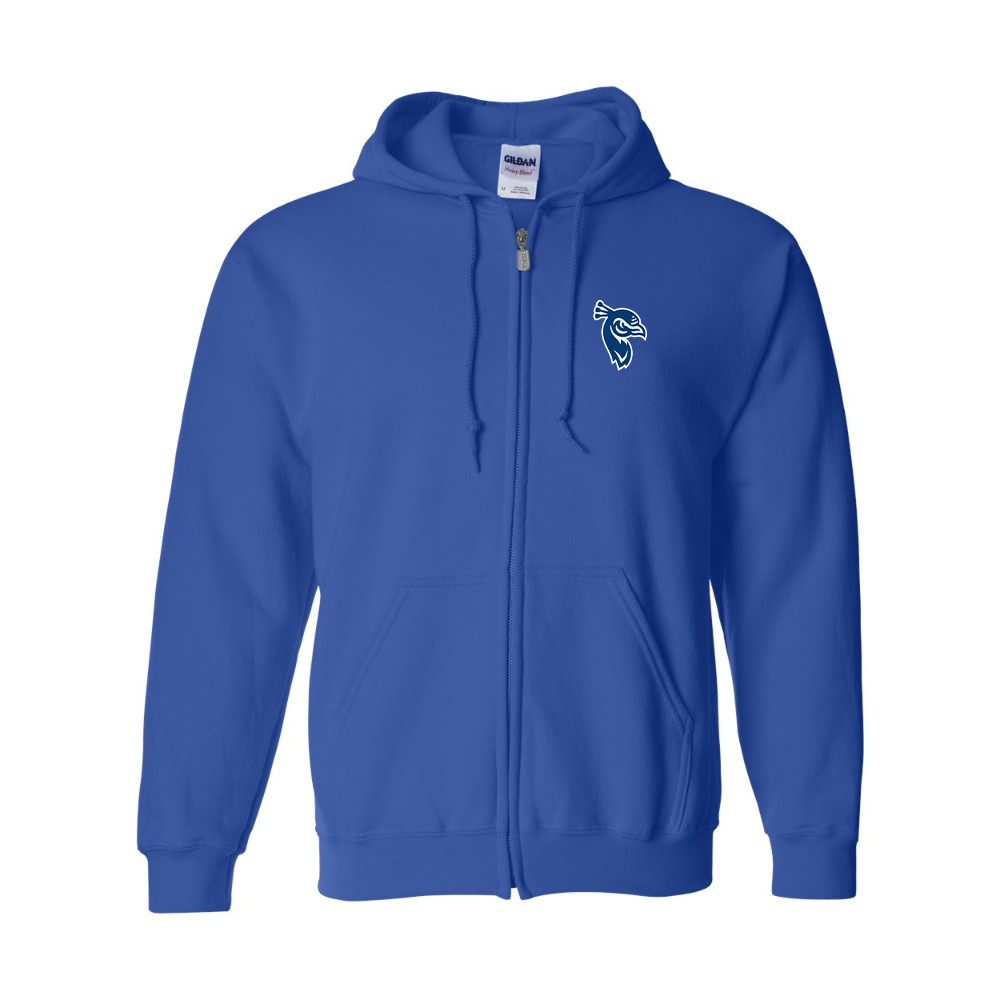 Men's Saint Peters Peacocks Logo Gildan  Heavy Blend Full Zip Hooded Sweatshirt