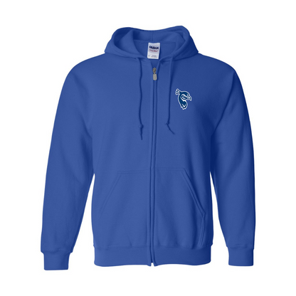 Men's Saint Peters Peacocks Logo Gildan  Heavy Blend Full Zip Hooded Sweatshirt