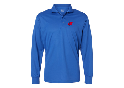 Men's Wisconsin Badgers Paragon Prescott Long Sleeve Polo