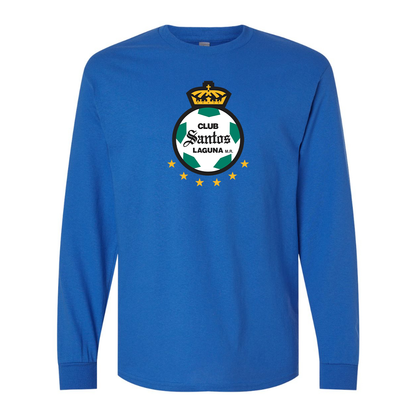 Men's Santos Laguna Soccer Gildan Heavy Cotton Long Sleeve T-Shirt