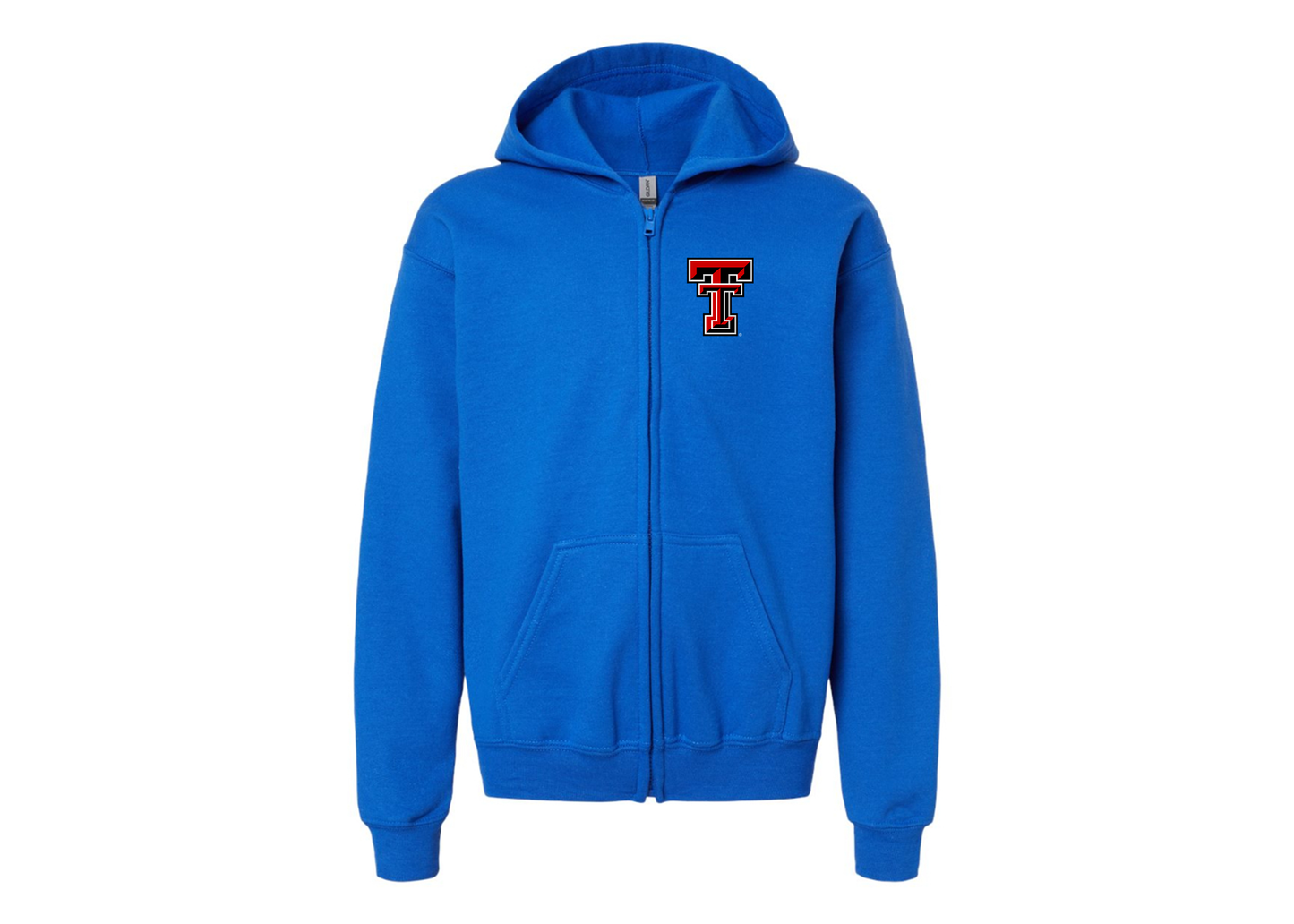 Gildan Heavy Blend Youth Texas Tech Red Raiders Full Zip Hooded Sweatshirt