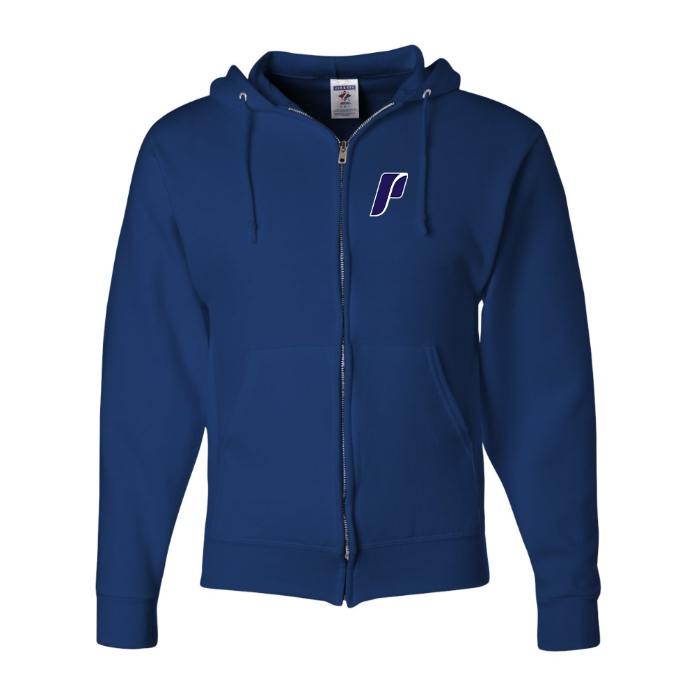 Men's Portland Pilots Logo JERZEES NuBlend Full-Zip Hooded Sweatshirt