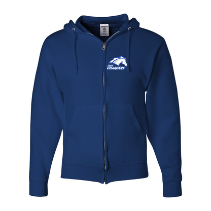 Men's Alabama Huntsville Chargers JERZEES NuBlend Full-Zip Hooded Sweatshirt
