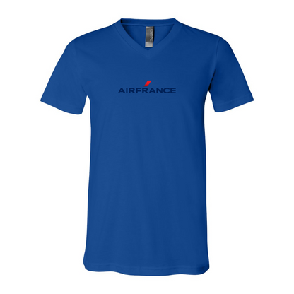 Air France Logo BELLA  CANVAS - Jersey V-Neck T-Shirt