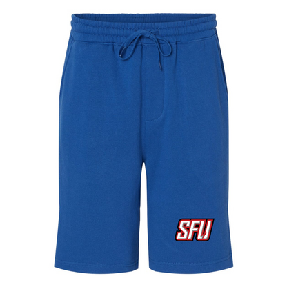 Men's Saint Francis Red Flash Logo Independent Trading Co Midweight Fleece Shorts