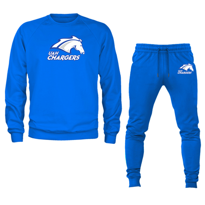 Men's Alabama Huntsville Chargers Crewneck Sweatshirt Joggers Suit