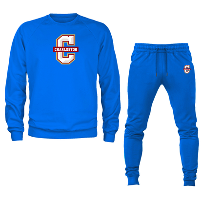 Men's Charleston Cougars Crewneck Sweatshirt Joggers Suit