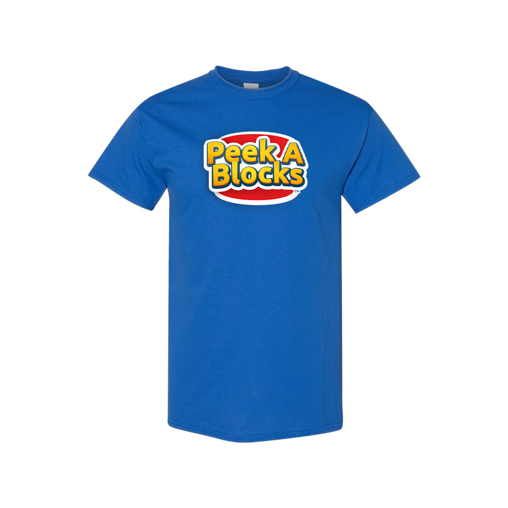 Men's Peek A Blocks Logo Cotton T-Shirt