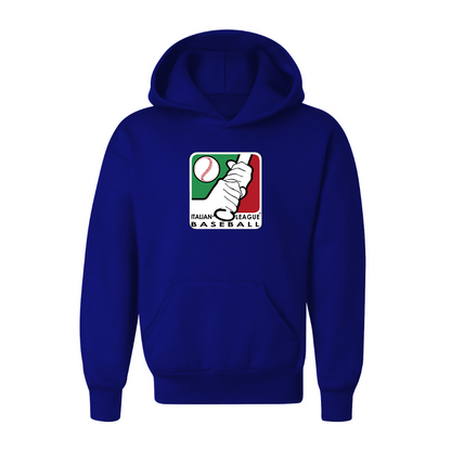 Youth  Italian Baseball League Logo Pullover Hoodie