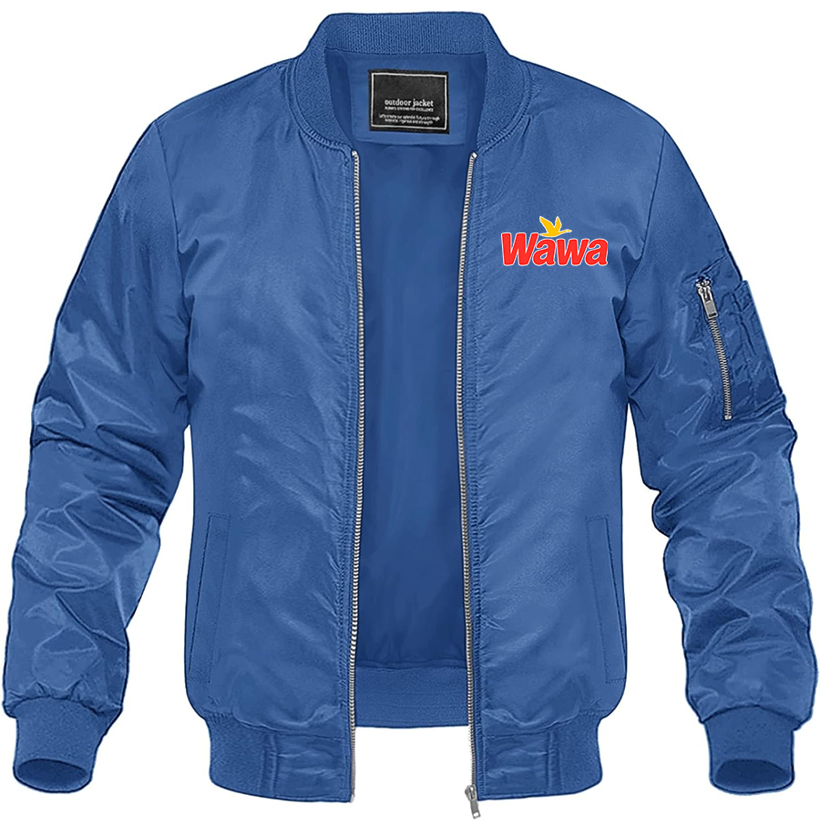 Men's Wawa Gas Station Lightweight Bomber Jacket - Blue