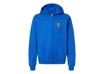 Gildan Heavy Blend Youth VMI Keydets Full Zip Hooded Sweatshirt