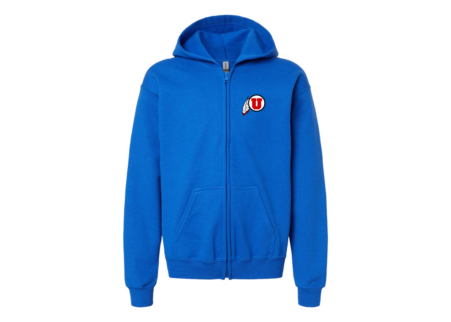Gildan Heavy Blend Youth Utah Utes Full Zip Hooded Sweatshirt