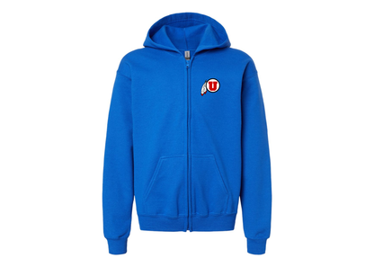 Gildan Heavy Blend Youth Utah Utes Full Zip Hooded Sweatshirt