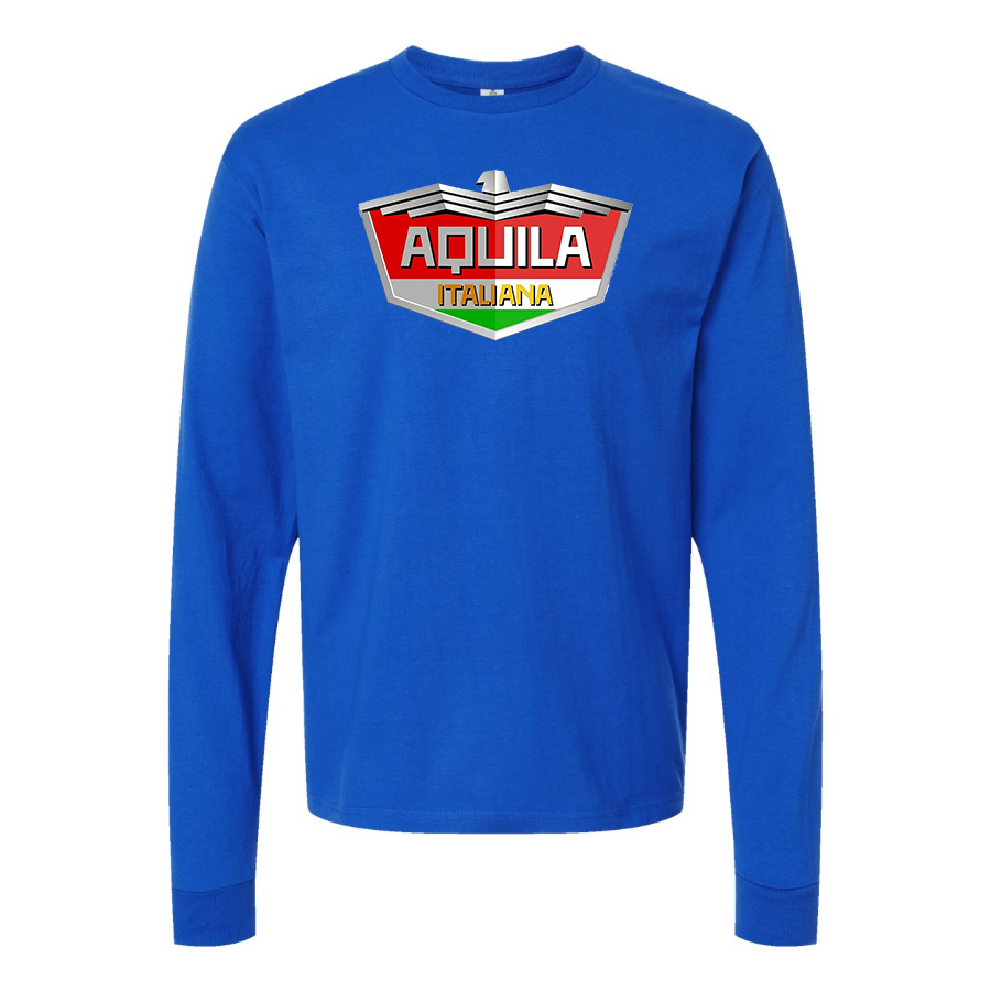 Men's Aquila Italiana  Logo Cotton Long Sleeve T-Shirt