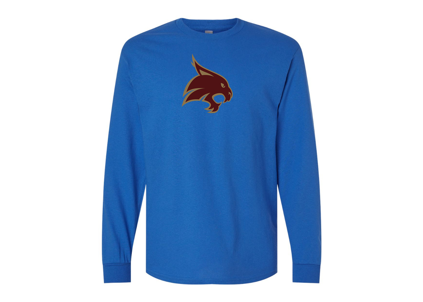 Men's Texas State Bobcats Gildan Heavy Cotton Long Sleeve T-Shirt