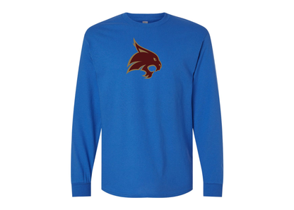Men's Texas State Bobcats Gildan Heavy Cotton Long Sleeve T-Shirt