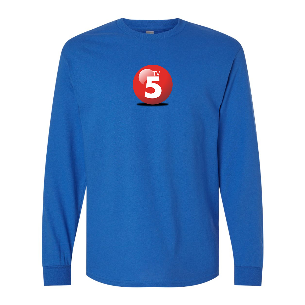 Men's ABC TV5 Logo Gildan Heavy Cotton Long Sleeve T-Shirt