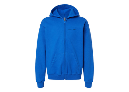 Gildan Heavy Blend Youth Fleet Foxes Logo Full Zip Hooded Sweatshirt